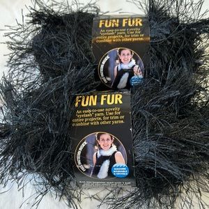 New Lion Brand Fun Fur Eyelash Yarn 2 Skeins
